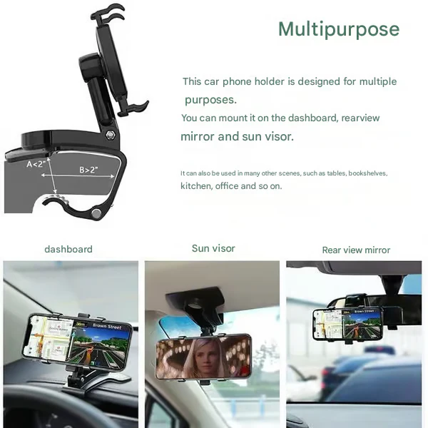 Multifunctional Car Dashboard Phone Holder ~ The Last Phone Mount You’ll Ever Need- - Image 4