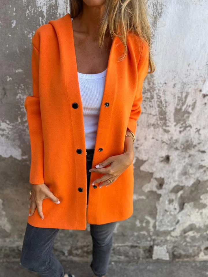 Casual Single Breasted Hooded Jacket ~ Throw-on style for breezy spring & autumn days. - Image 10