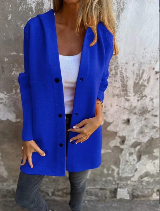 Casual Single Breasted Hooded Jacket ~ Throw-on style for breezy spring & autumn days. - Image 6
