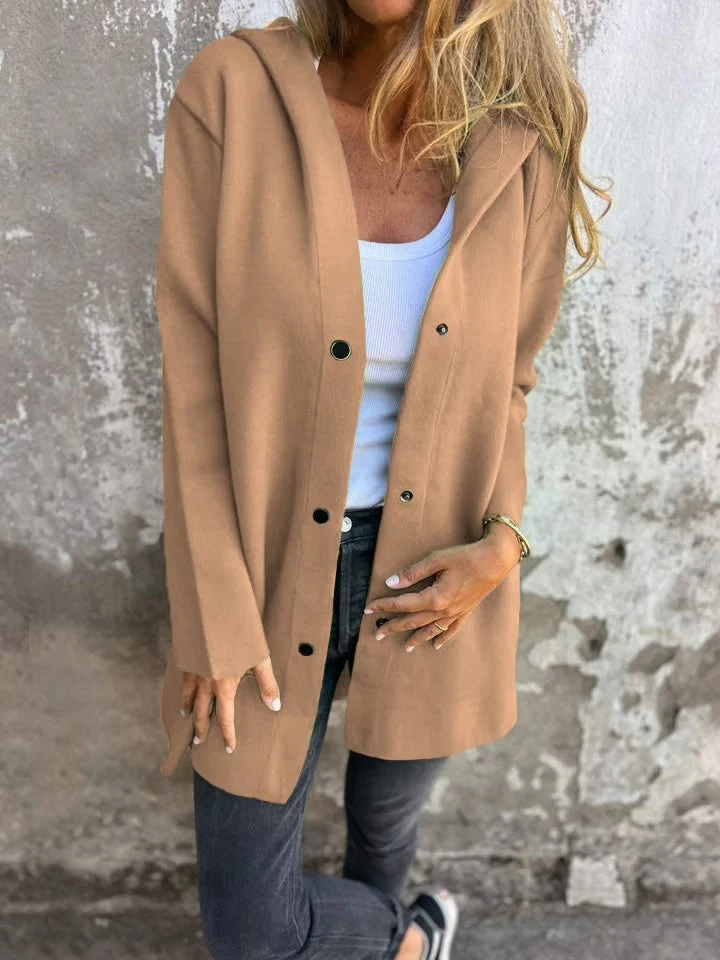 Casual Single Breasted Hooded Jacket ~ Throw-on style for breezy spring & autumn days. - Image 8