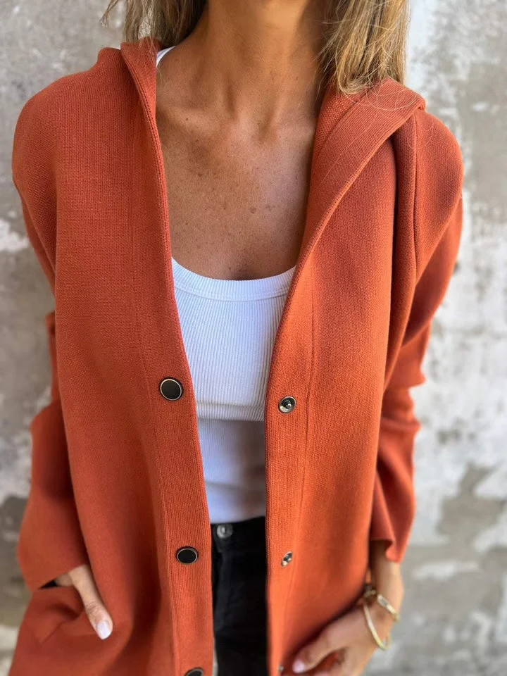 Casual Single Breasted Hooded Jacket ~ Throw-on style for breezy spring & autumn days. - Image 9