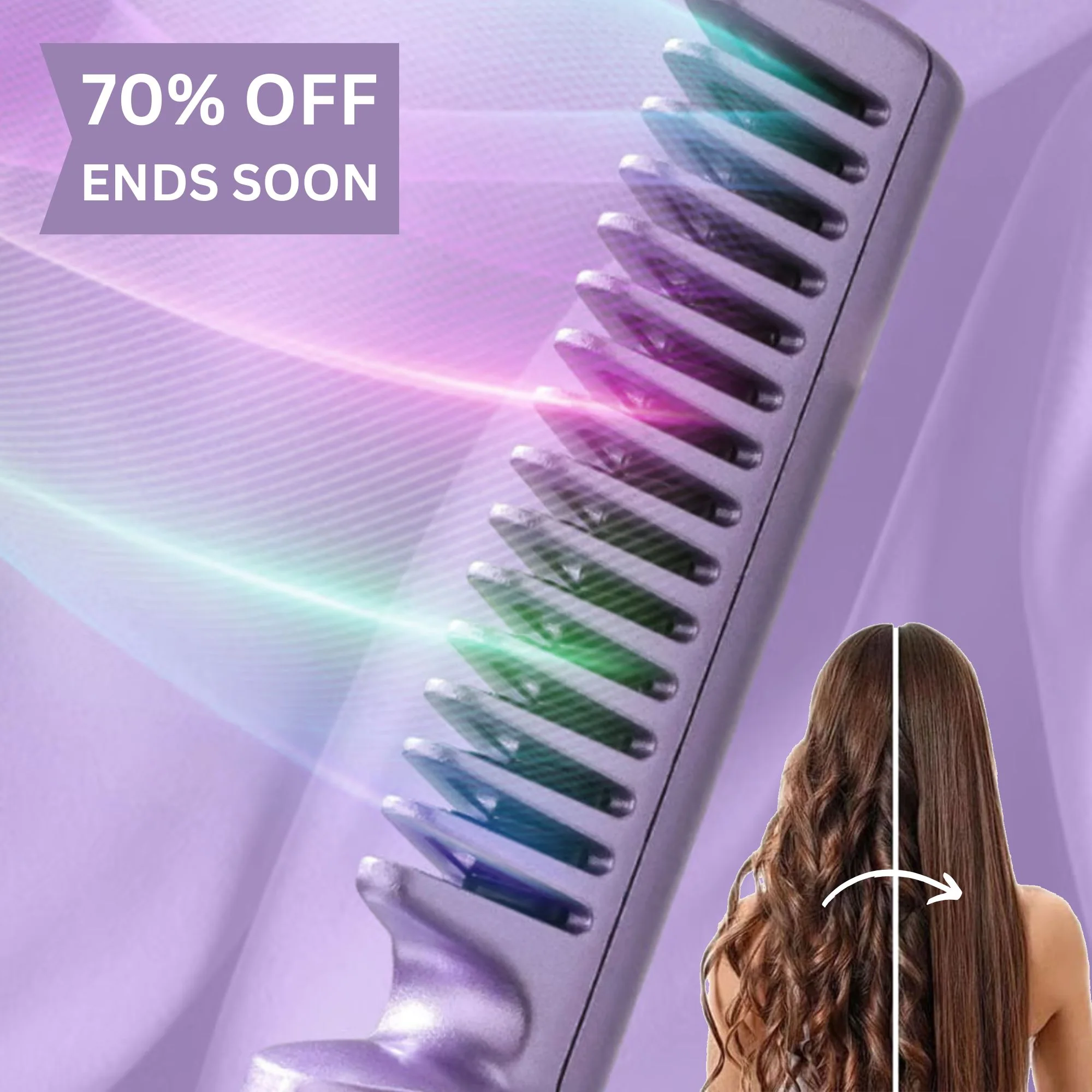Ceramic Hairdressing Comb ~ Smooth, frizz-free hair anytime, anywhere.