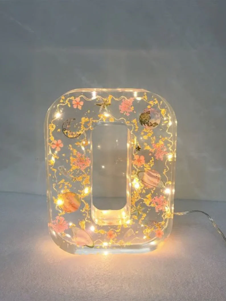 Handmade Floral Resin Night Light ~ Bring artistic light to your home effortlessly. - Image 15