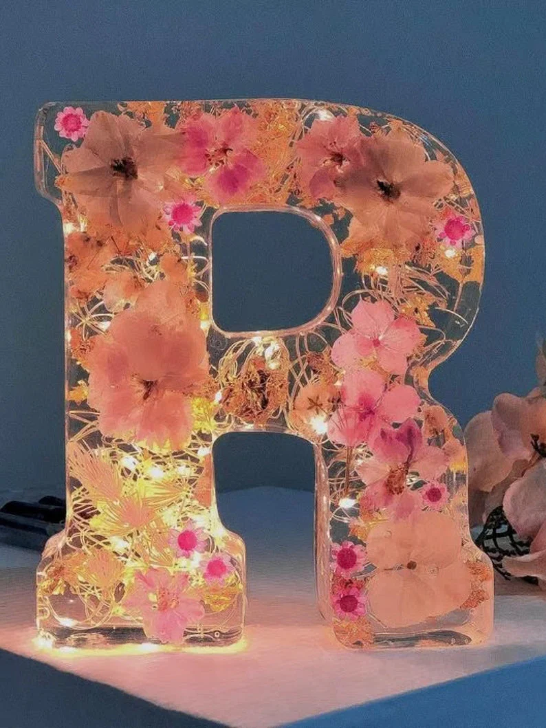 Handmade Floral Resin Night Light ~ Bring artistic light to your home effortlessly. - Image 18