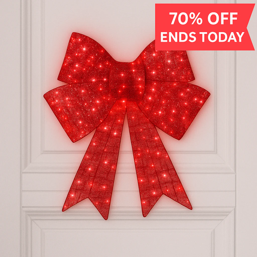 Lit Christmas Bow ~ Too bright, too bold, too beautiful to ignore.