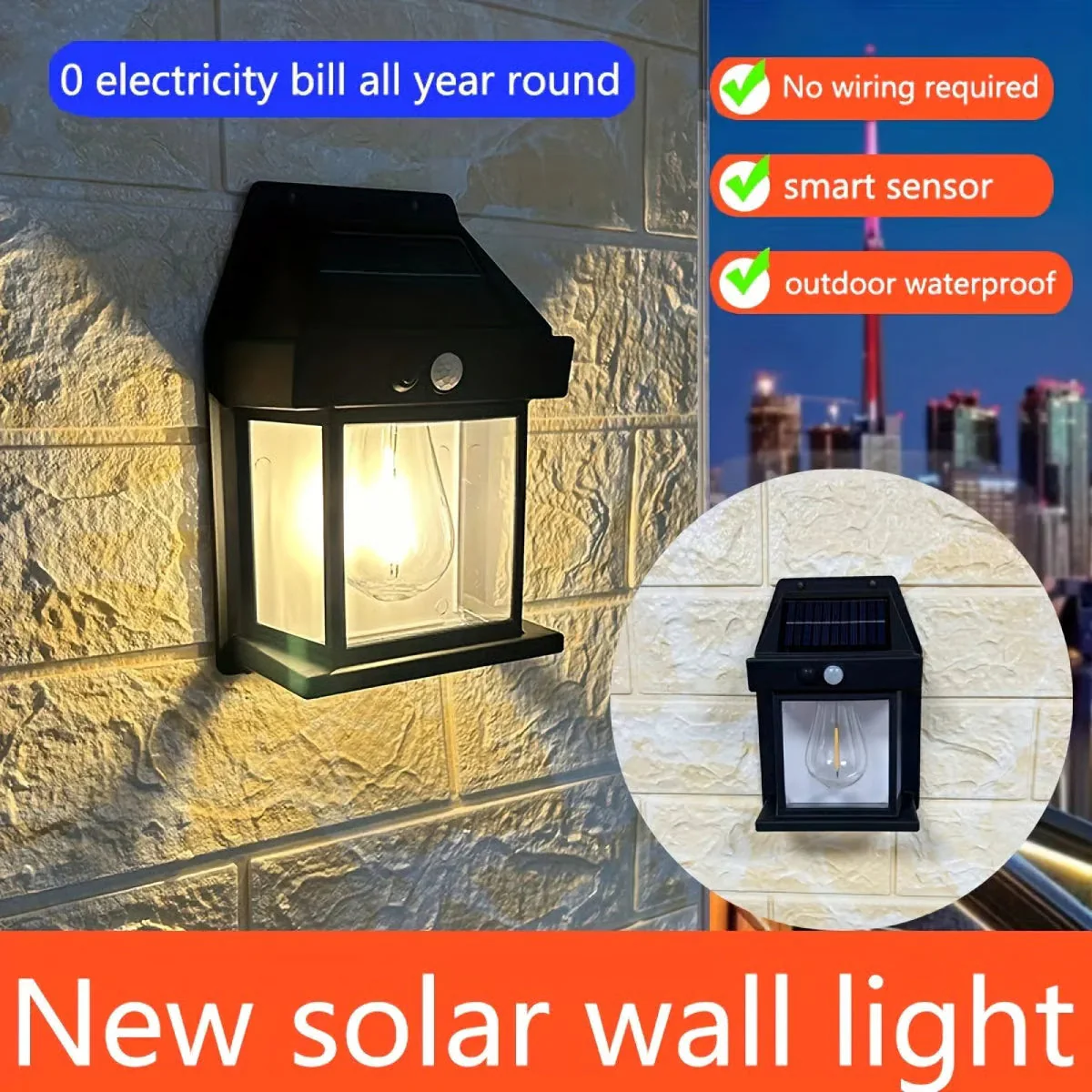 Outdoor Solar Wall Lamp ~ Brighten your outdoors with zero electricity - Image 2