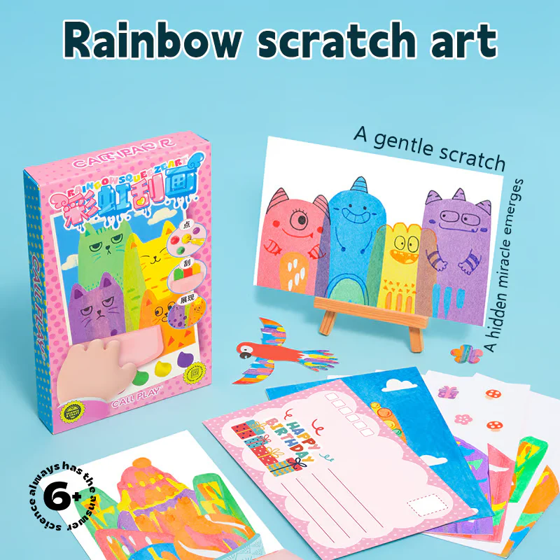 Rainbow Scratch Art Kit ~ Create Colorful Masterpieces with a Simple Scratch - Image 2