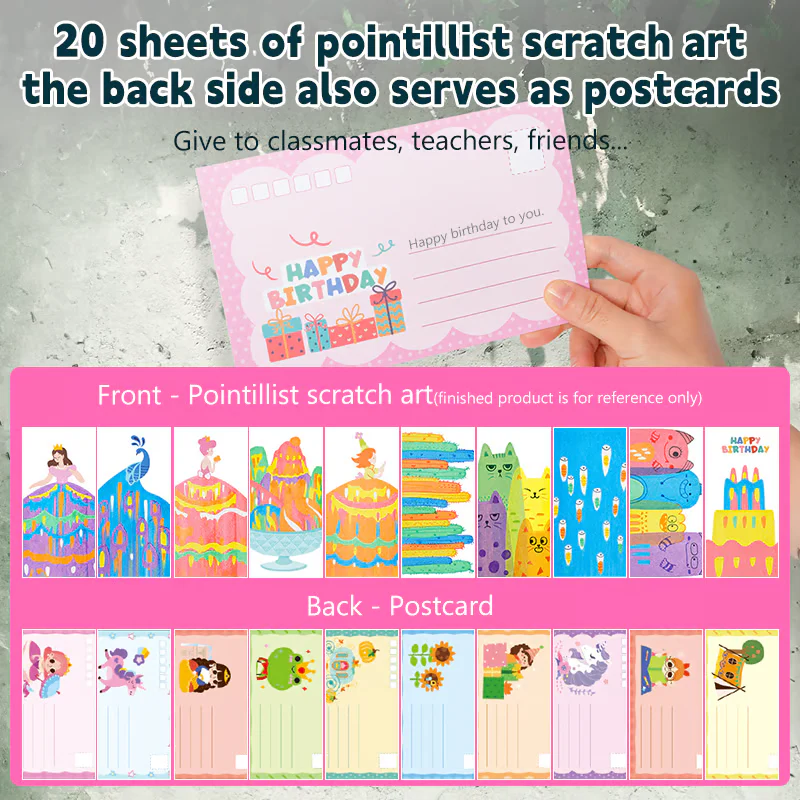 Rainbow Scratch Art Kit ~ Create Colorful Masterpieces with a Simple Scratch - Image 9