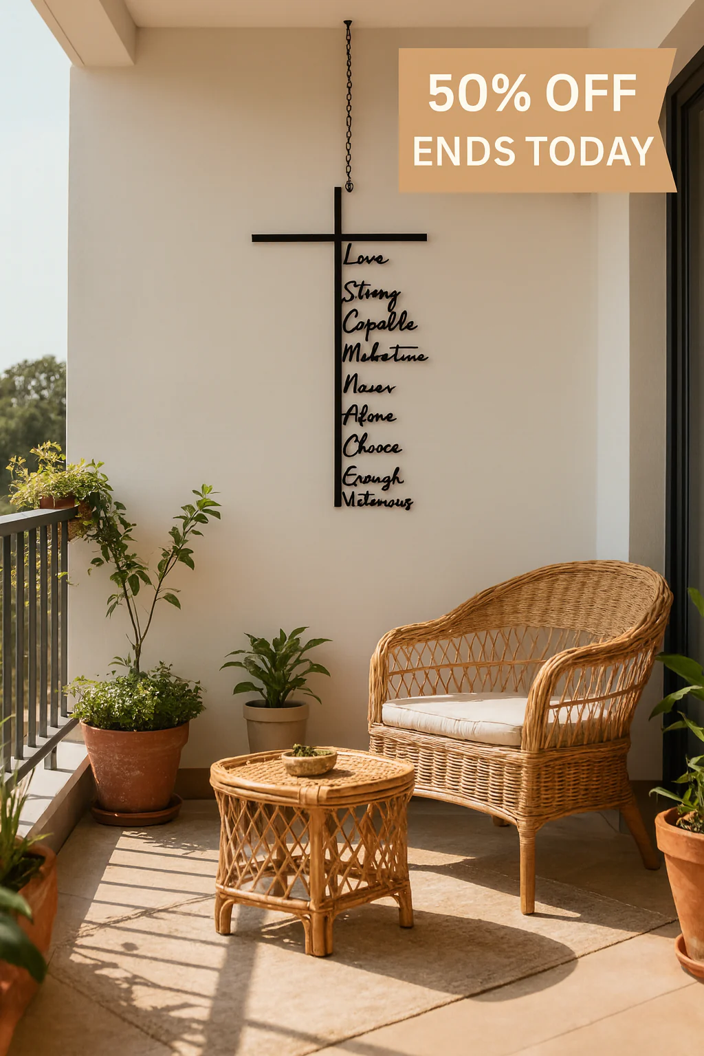 Scripture-Inspired Metal Cross Wall Art ~ Bring faith and peace to every corner of your home