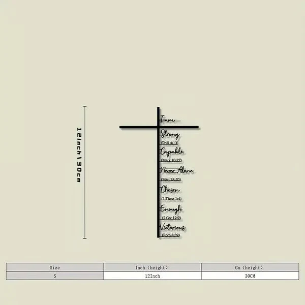 Scripture-Inspired Metal Cross Wall Art ~ Bring faith and peace to every corner of your home - Image 2