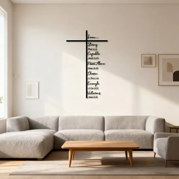 Scripture-Inspired Metal Cross Wall Art ~ Bring faith and peace to every corner of your home - Image 3