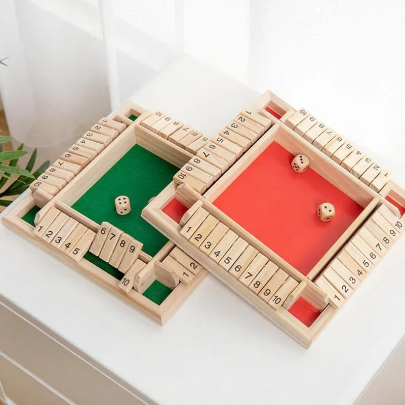 Shut The Box Board Game ~ Classic wooden dice game for family fun - Image 9